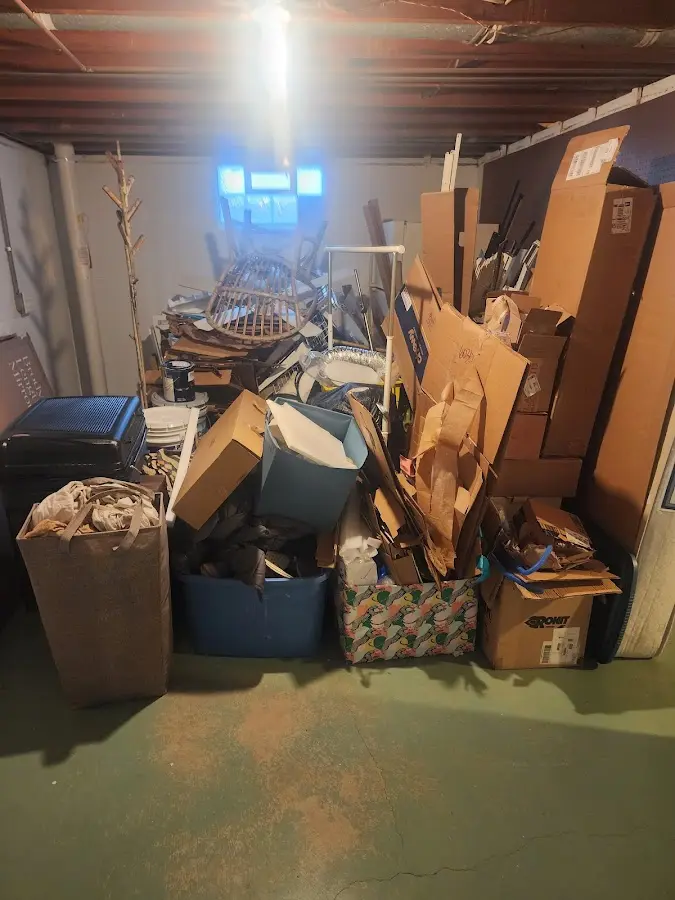 Roll-off dumpster container at job site for Cleanout Dumpster Rental in Stock Island